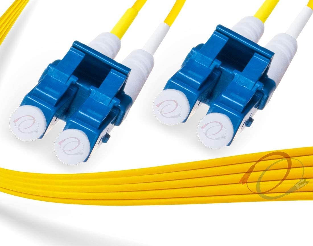 FiberCablesDirect - 7M OS2 LC LC Fiber Patch Cable |Plenum Duplex 9/125 LC to LC Singlemode Jumper 7 Meter (22.96ft) | Length Options: 0.5M-300M | 1g 10g sfp 10gbase lc/lc dx Zip-Cord PVC ofnp lc-lc