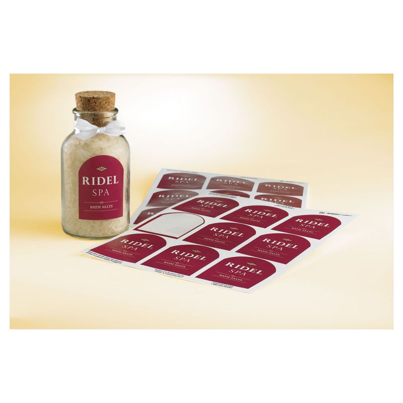 Avery Textured Arched Print-to-the-Edge Labels 3 x 2 1/4 White 90/Pack 22809