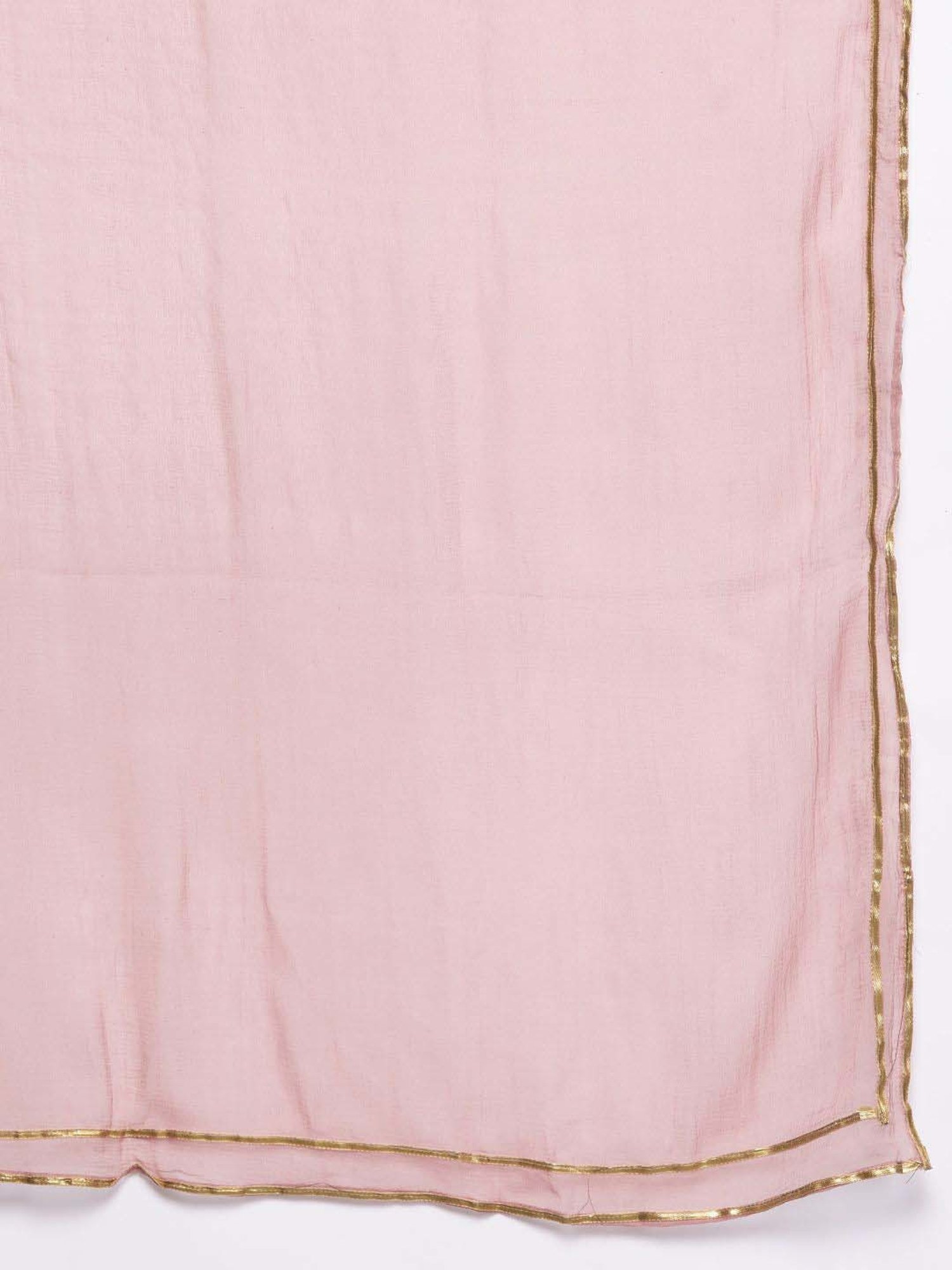 Libas Blue & Pink Printed Kurta Pant Set With Dupatta