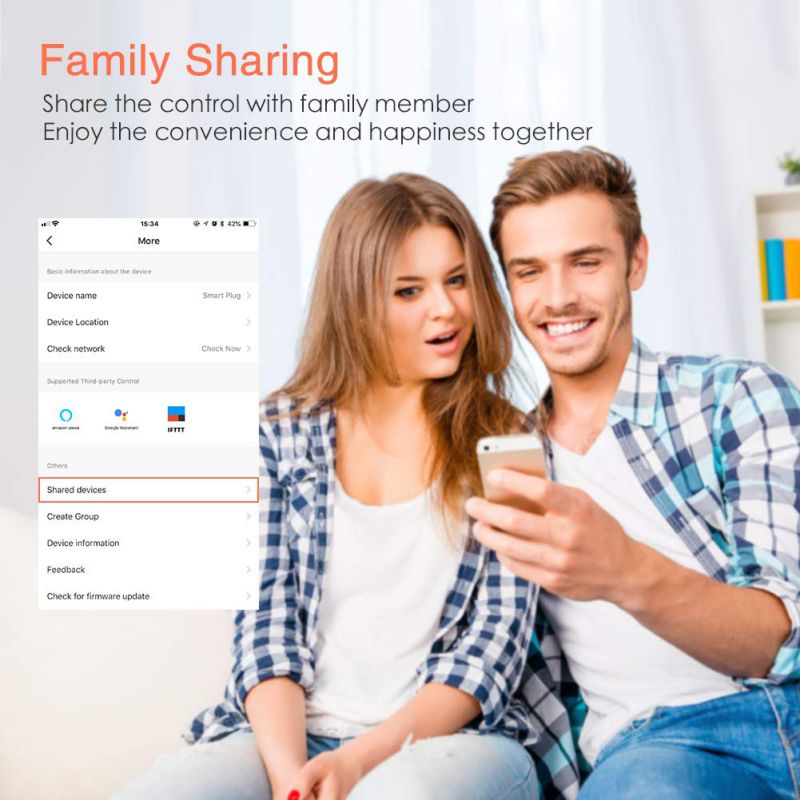 Avatar Controls Smart Mini Wifi Plug WiFi Outlet Socket Remote Control Timer/On/Off Switch, Work with Alexa / Google Home