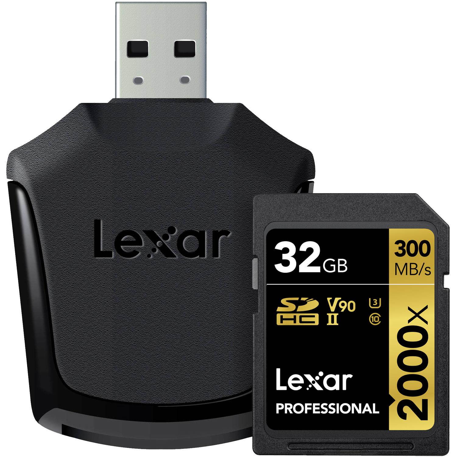 Lexar 32GB PRO SDHC 2000X RDR UII BL NA