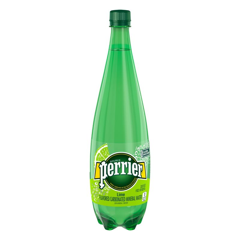 Perrier Lime Flavored Carbonated Mineral Water - 33.8 fl oz Bottle