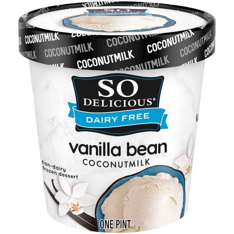 So Delicious Dairy Free Coconut Milk  Frozen Dessert Vanilla Bean - 16oz