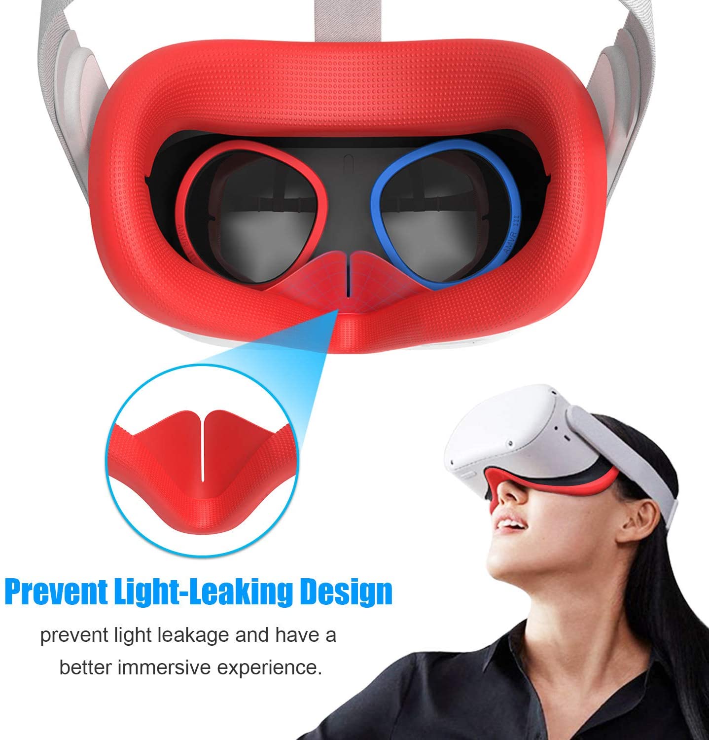 2 Pairs Oculus Quest 2 Elite Washable Silicone Handle Protective Cover