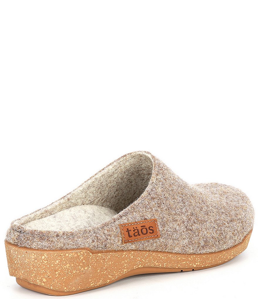 Taos Footwear Woollery Wool Cork Wedge Clogs