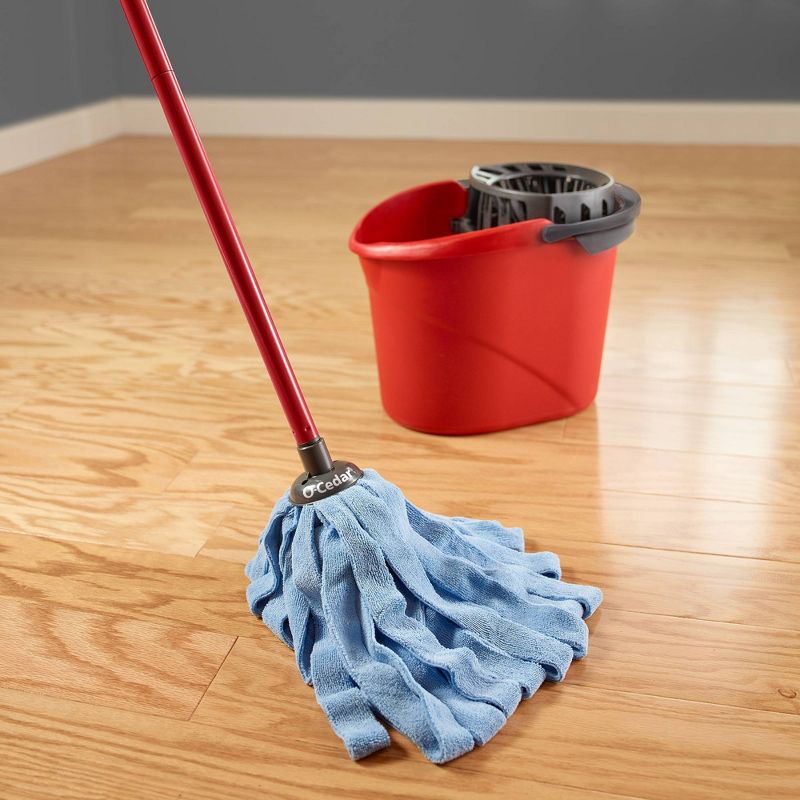 O-Cedar Microfiber Cloth Mop & QuickWring Bucket System with 1 Extra Refill