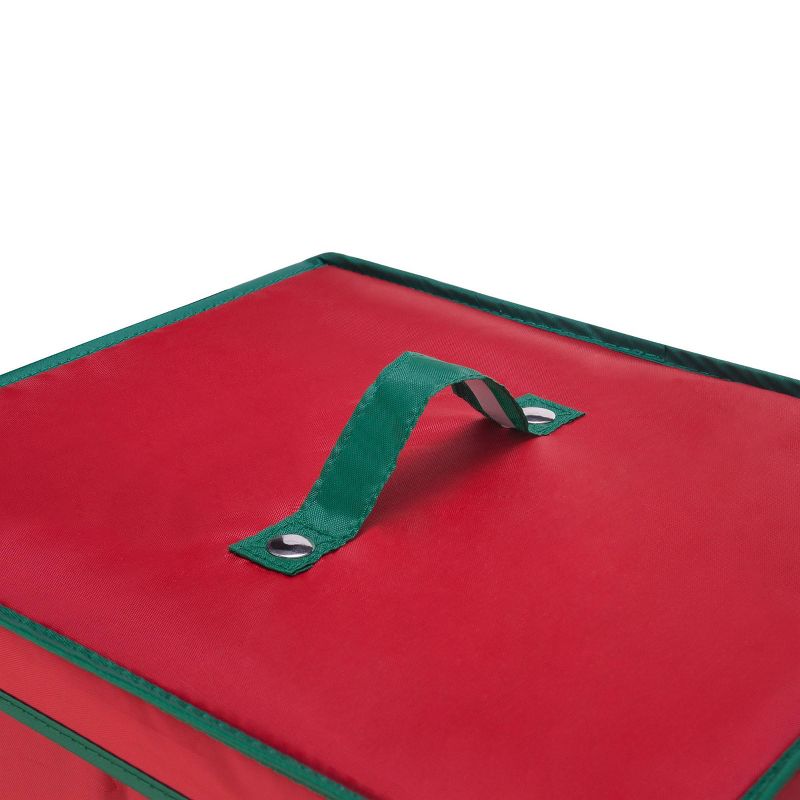 Elf Stor 40" Tall Wrapping Paper Storage Box with Lid Red