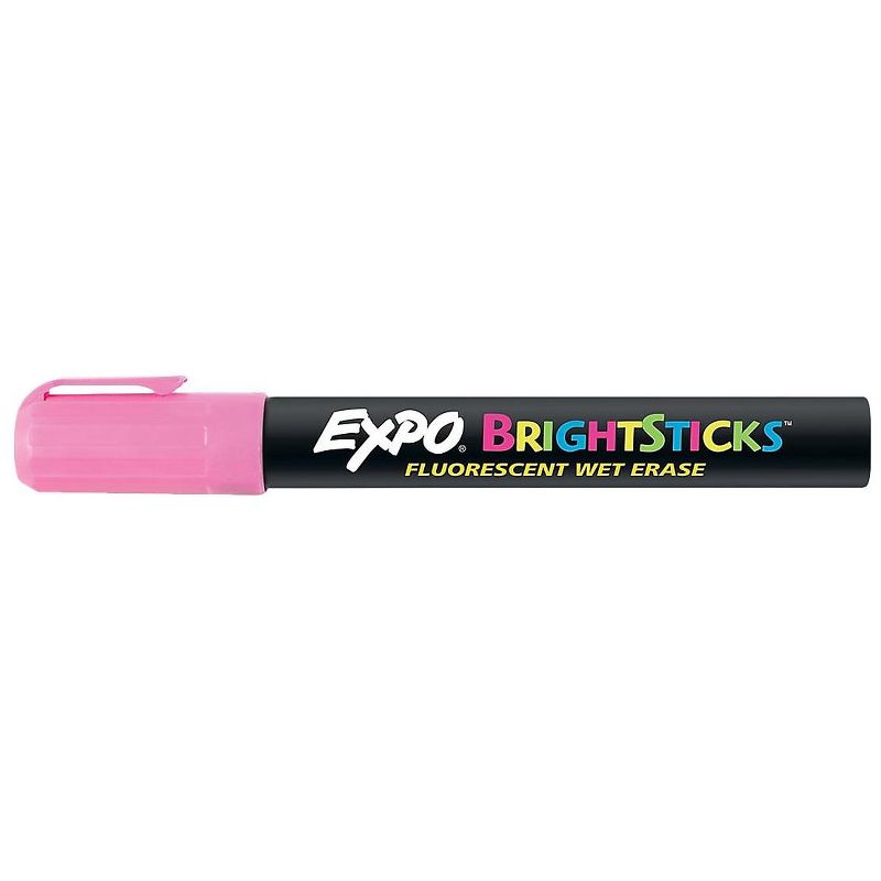 EXPO Bright Sticks Wet-Erase Fluorescent Marker Set Bullet Tip Assorted 14075