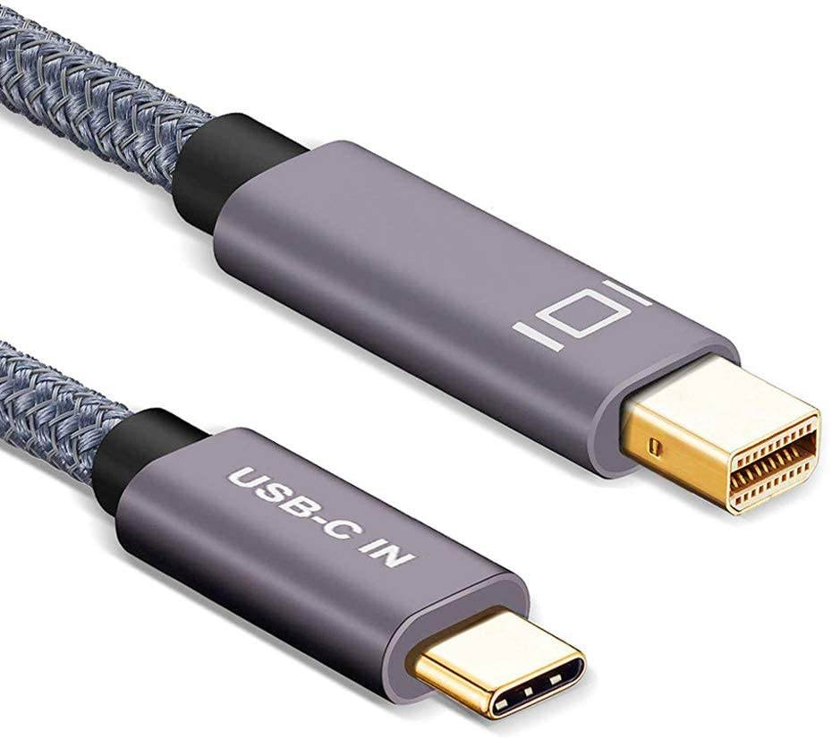 USB C to Mini DisplayPort Cable,  Type C to Mini DP Adapter 4K 6.6Ft Cord Thunderbolt 3 Compatible with MacBook Pro 2018 iPad Pro iMac 2019,Surface Book 2,Galaxy S10/S9 and More
