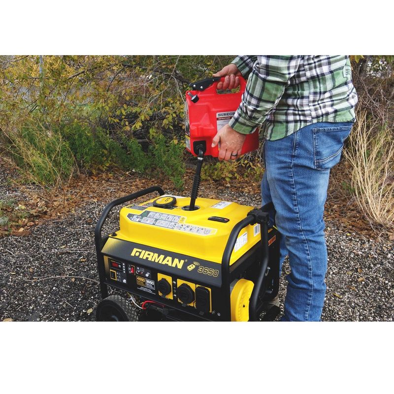 SureCan Self Venting Easy Pour Nozzle 5 Gallon Flow Control Gas Container, Red