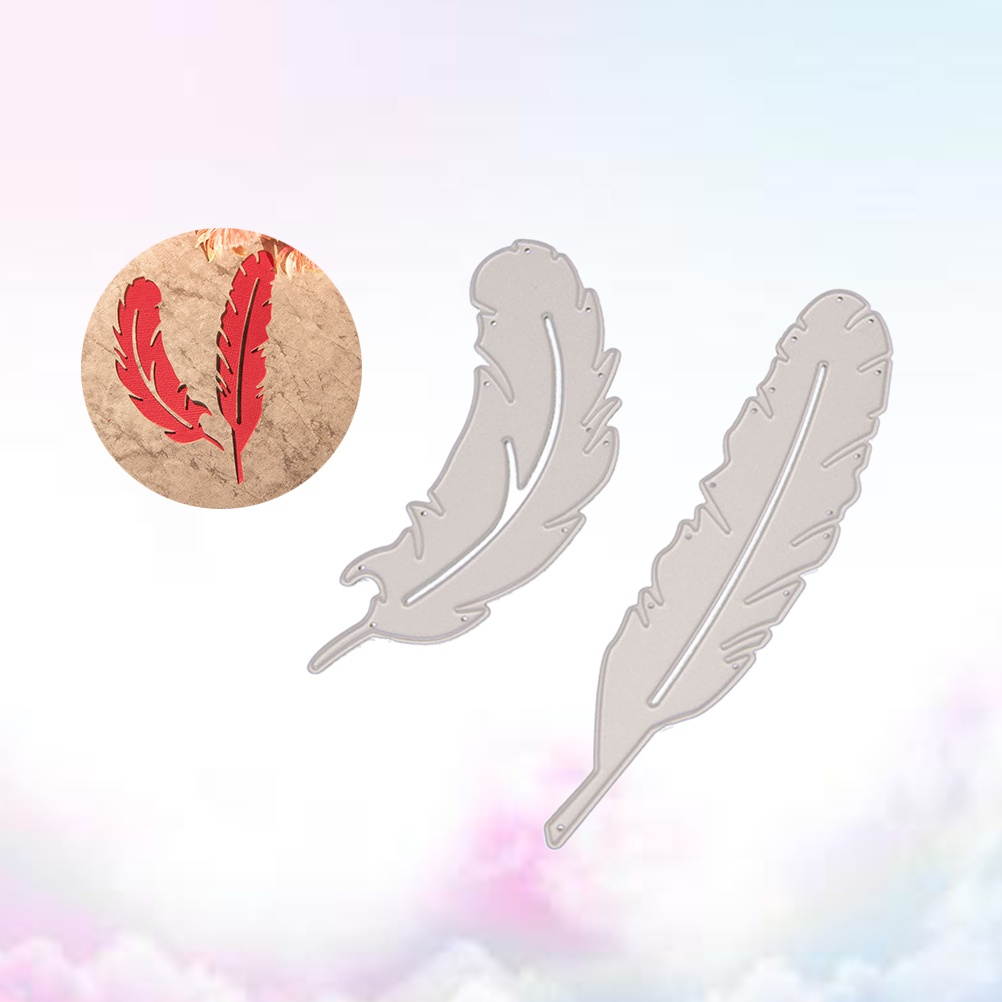 DIY Cutting Template Embossing Cutting Dies Metal Stencil Mould for Album Scrapbooking Paper Art Craft Decor (Feathers)