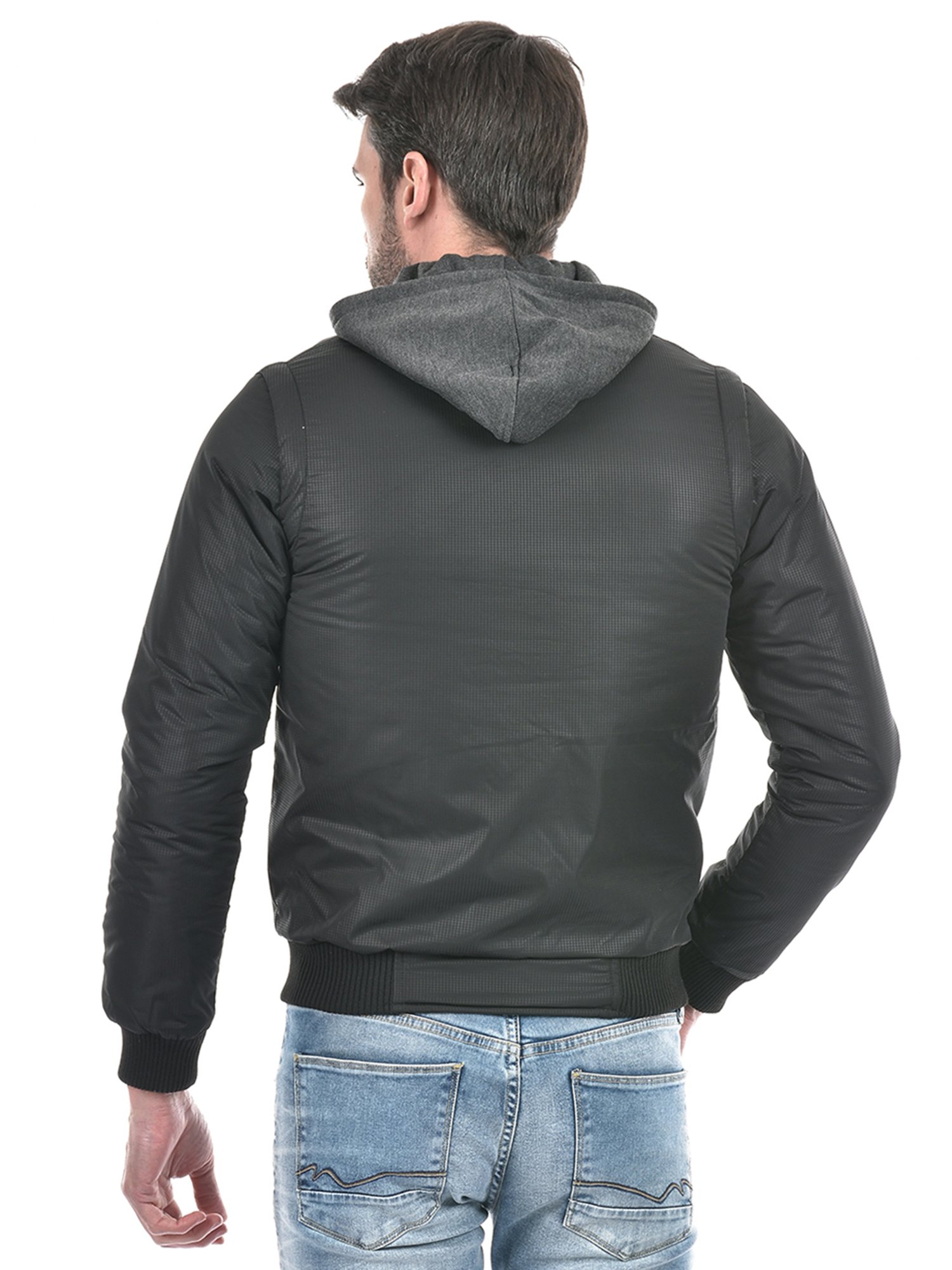 Lawman Pg3 Black & Olive Regular Fit Check Reversible Jacket