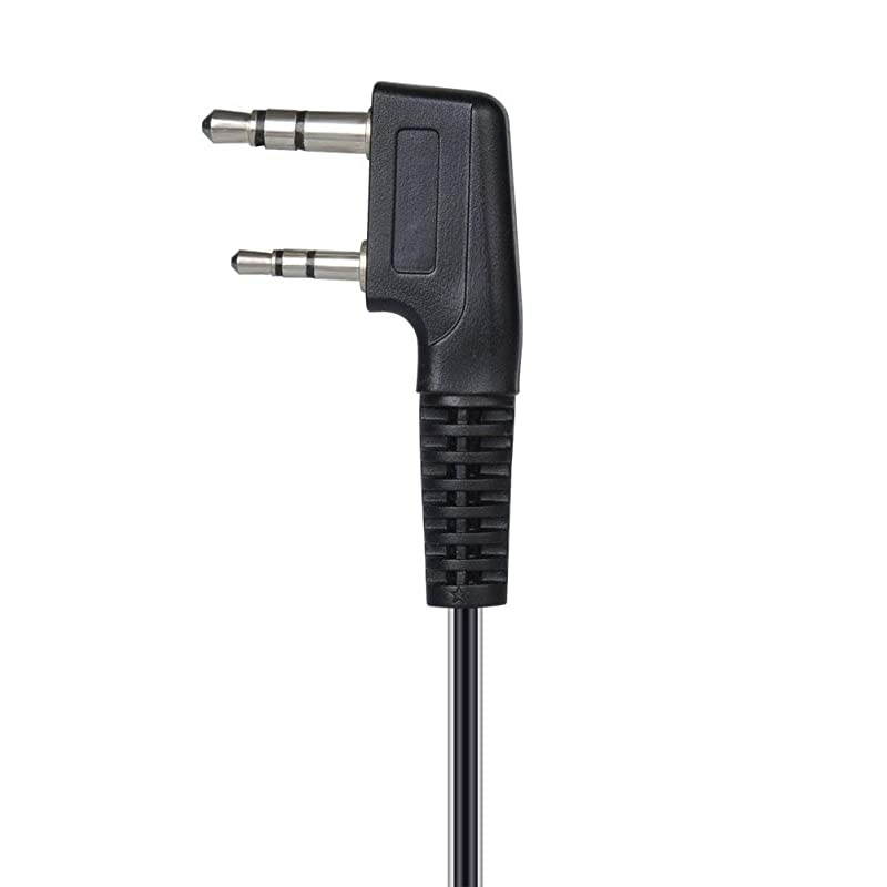 Talkies Earpieces 10 Packs for Baofeng UV5R BF888S Retevis H777 Kenwood PUXING with 2 Pins Acoustic Tube Headset with Mic