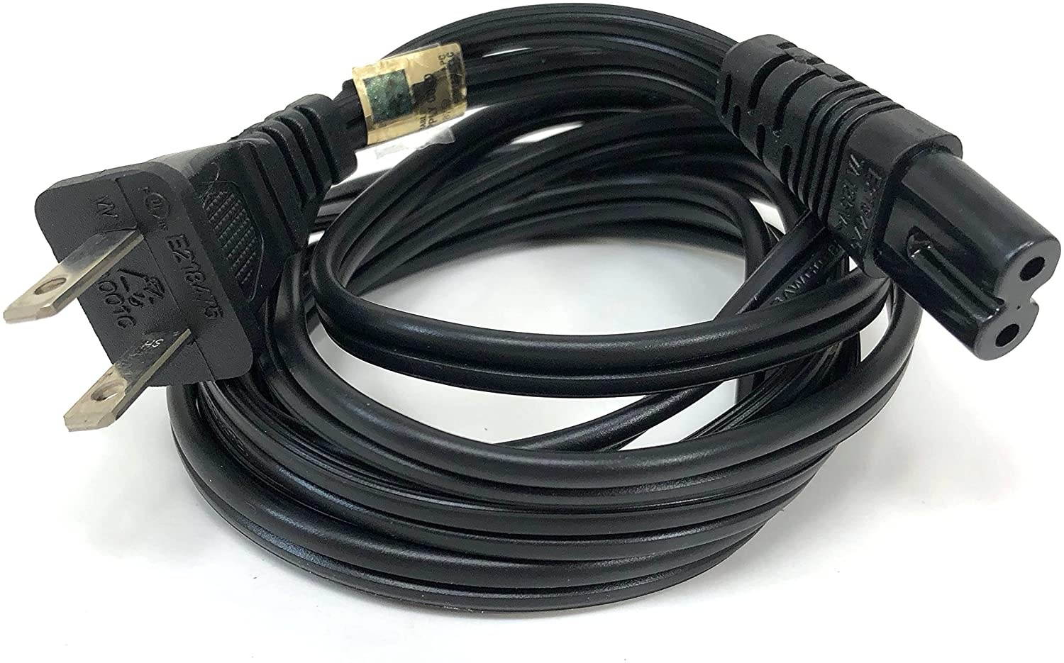 Micro Connectors, Inc. 6 feet 2 Prong Notebook Power Cord UL Approved (M05-125)