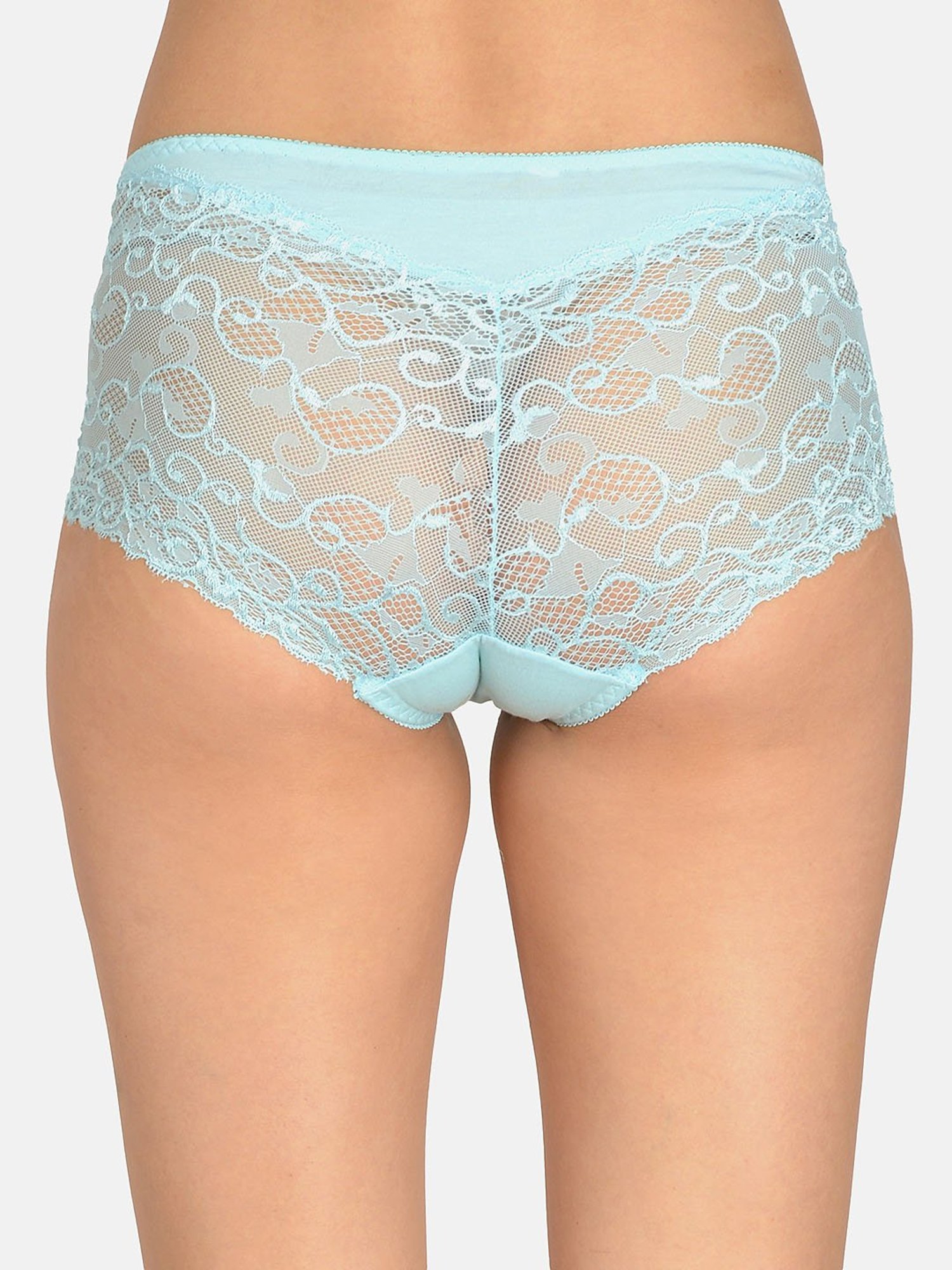 Mod & Shy Blue Lace Hipster Panty