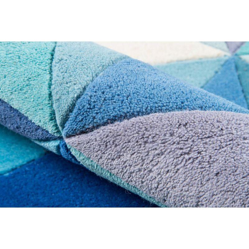 Ashton 100% Wool Area Rug - Blue (5'x8')