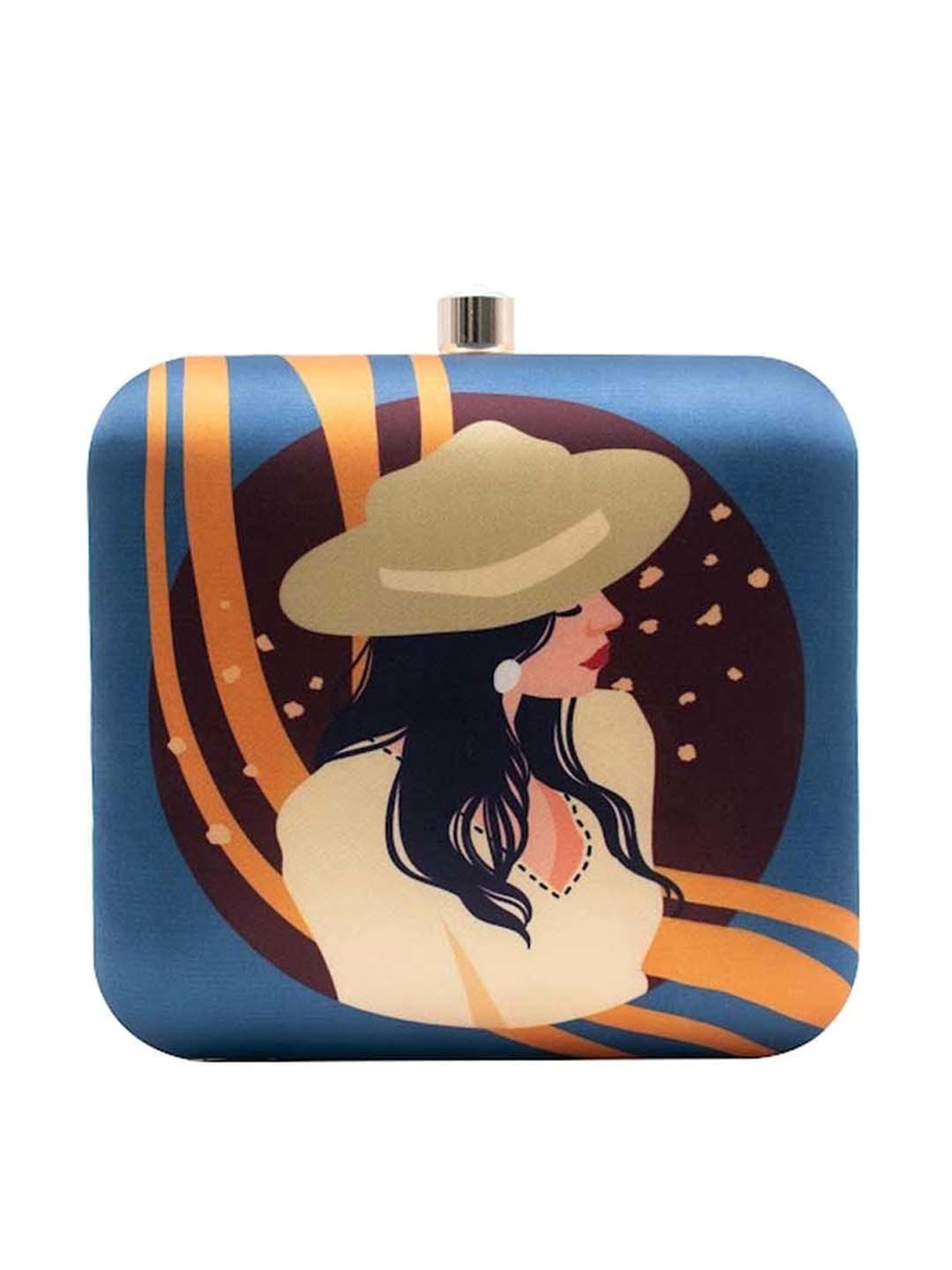 Sugarcrush Blue Printed Clutch