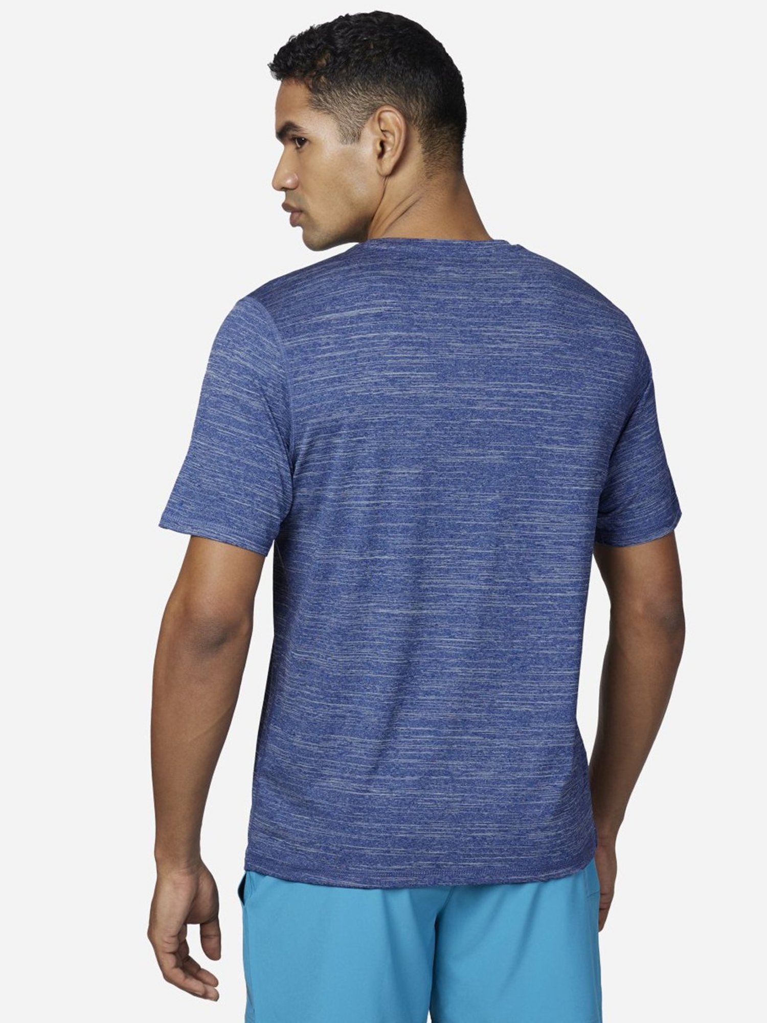 Skechers Blue Regular Fit Printed T-Shirt