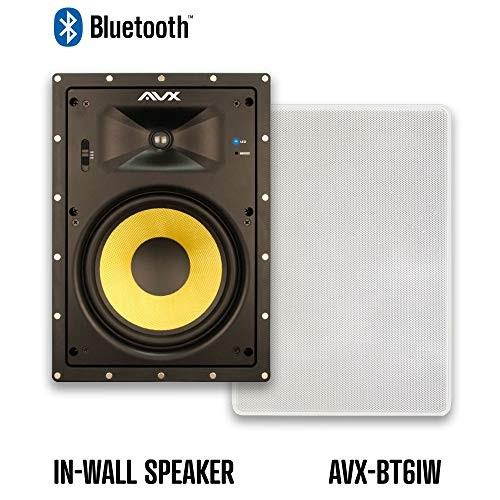 bluetooth inwall speaker pair  6.5" by avx audio 6.5" bluetooth inwall speaker pair