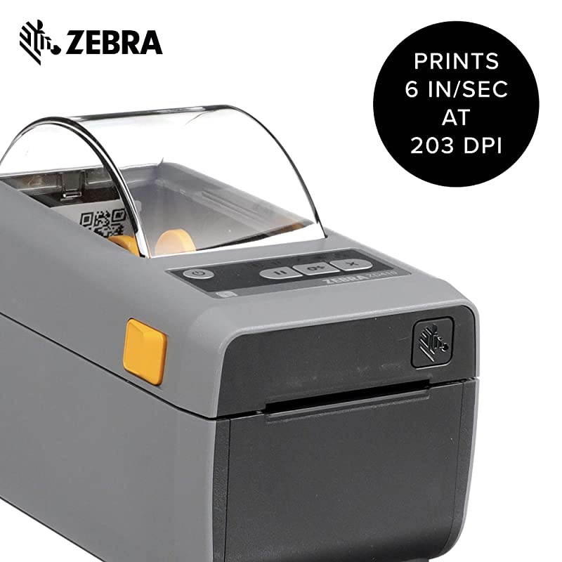 ZD410 Direct Thermal Desktop Printer for labels Receipts Barcodes Tags and Wrist Bands Print Width of 2 in USB Bluetooth and Wifi Connectivity ZD41022D01W01EZ