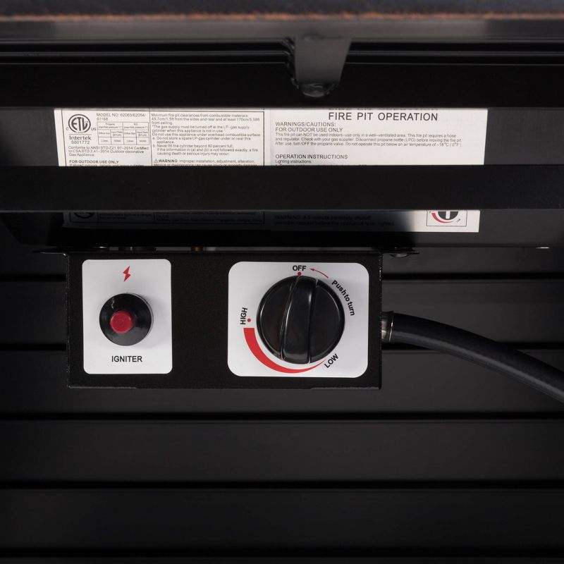 Palmetto Aluminum Square LPG Fire Pit - Fire Sense