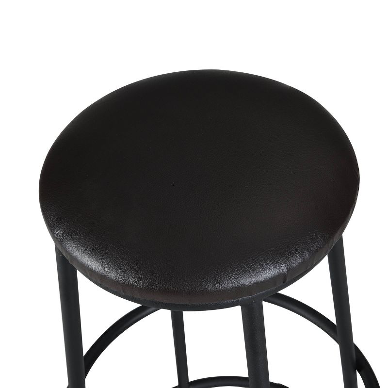 24" Jamison Upholstered Seat Counter Height Barstool Brown/Black - Carolina Chair & Table