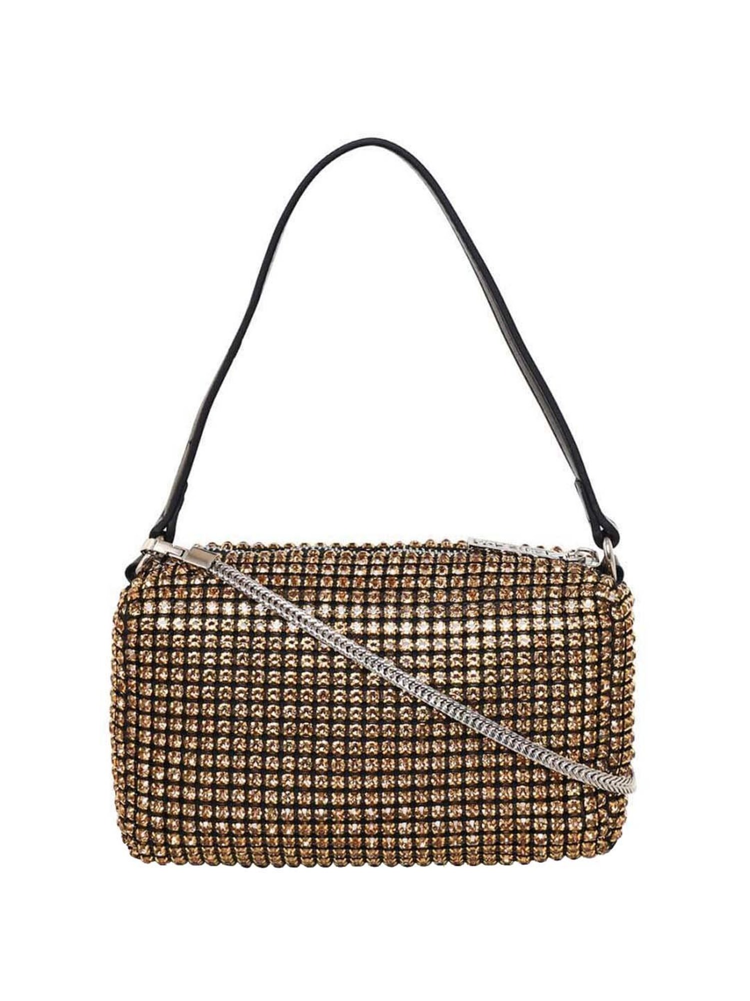 Esbeda Golden Embellished Small Sling Handbag
