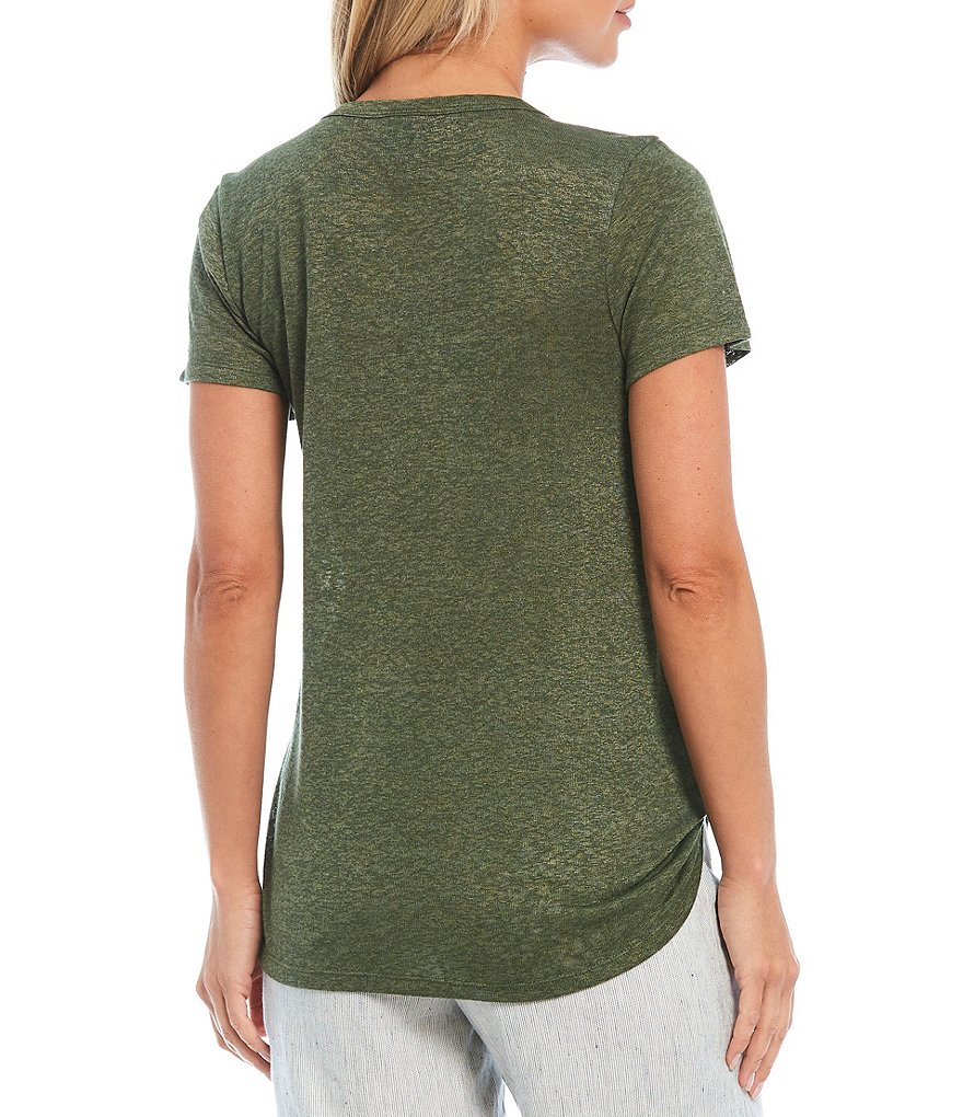 Bobeau Crew Neck Side Tie Tee