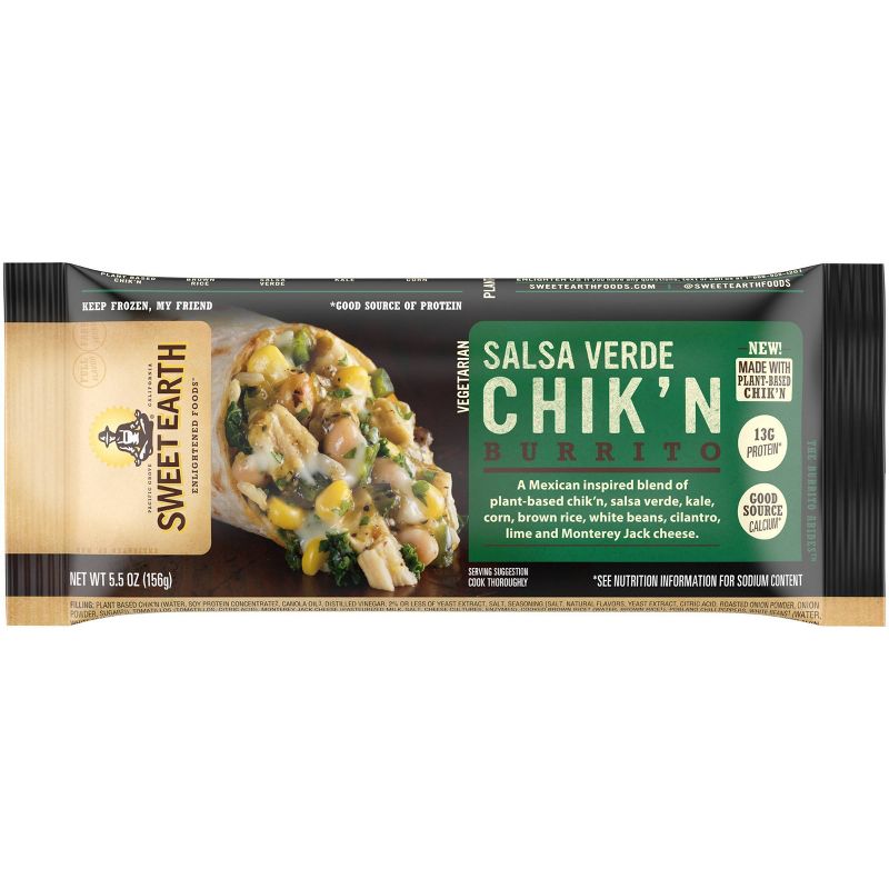 Sweet Earth Salsa Verde Chik'n Burrito - 5.5oz