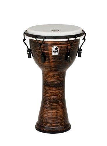 toca tf2dm10sc freestyle ii mechanically tuned 10inch djembe  copper spun finish