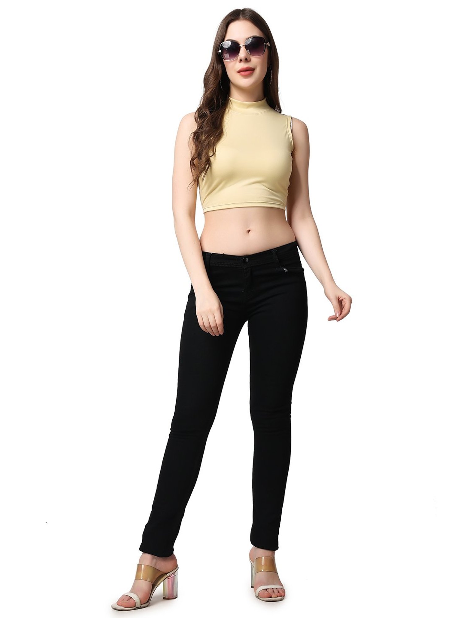 Cation Yellow Crop Top