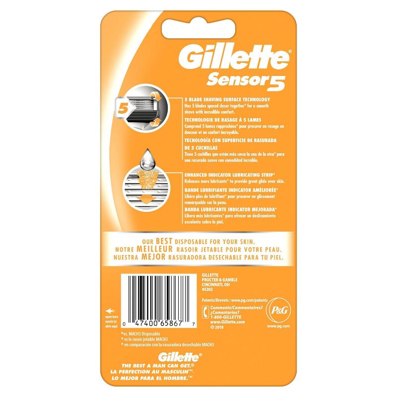 Gillette Sensor5 Men's Disposable Razors - 2ct