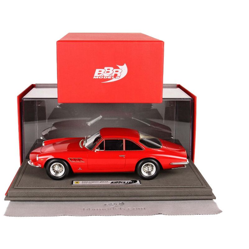 1965 Ferrari 500 Superfast Serie 2 Red with DISPLAY CASE Limited Edition to 159 pieces Worldwide 1/18 Model Car by BBR