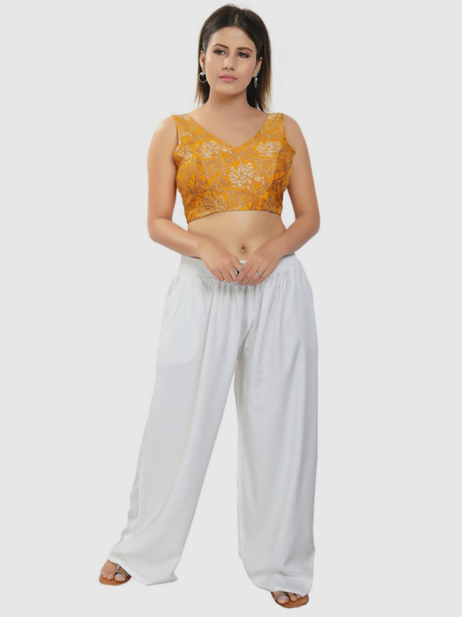 Salwar Studio Red Textured Blouse