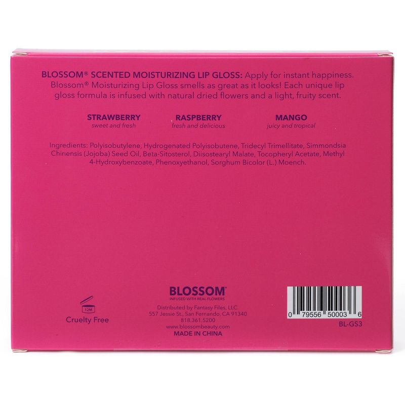 Blossom Moisturizing Lip Gloss Tube - 3pk/0.9 fl oz