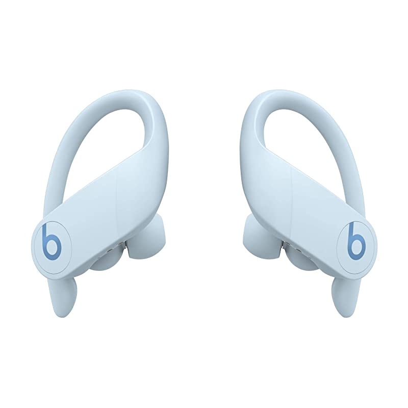 Power Pro Wireless Earbuds - Apple H1 Headphone Chip, Class 1 Bluetooth Headphones, 9 Hours of Listening Time, Sweat Resistant, Built-in Microphone - Glacier Blue