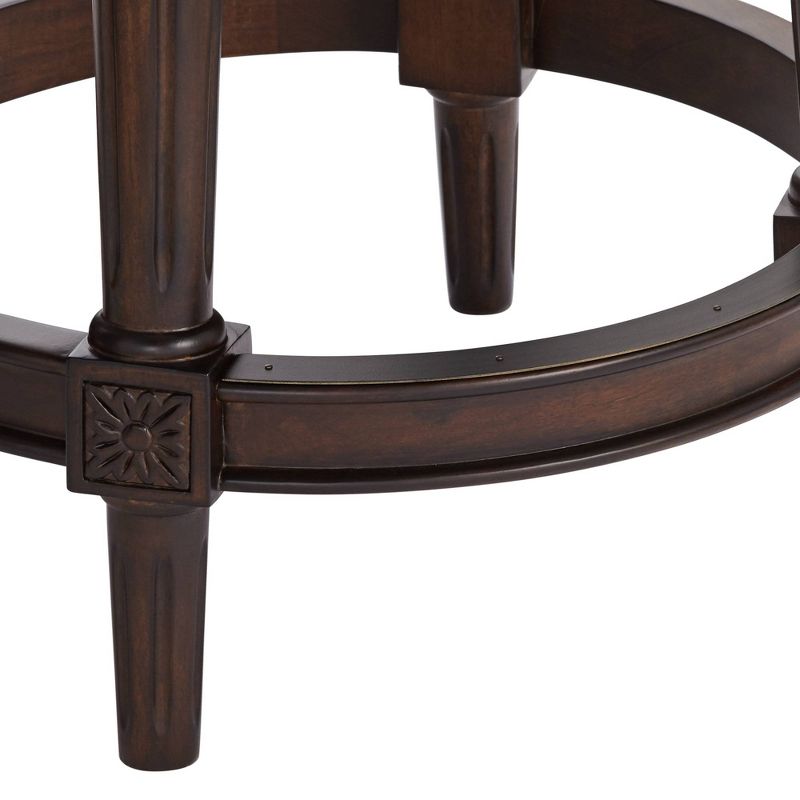 55 Downing Street Addison 24 1/2" Erin Cream Fabric Swivel Counter Stool