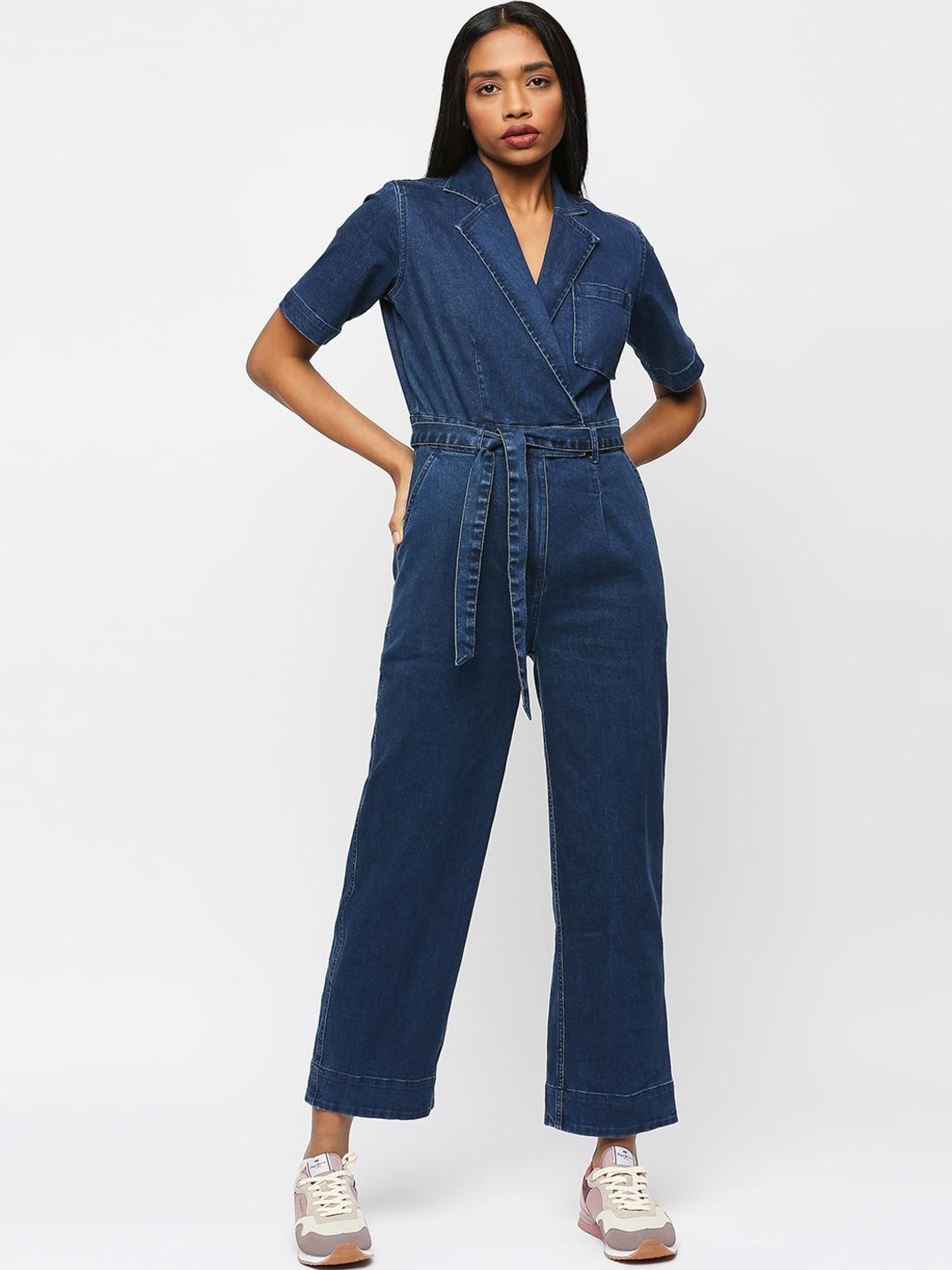Pepe Jeans Blue Cotton Jumpsuit