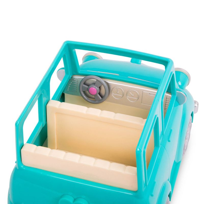 Li'l Woodzeez Blue Car with Suitcase