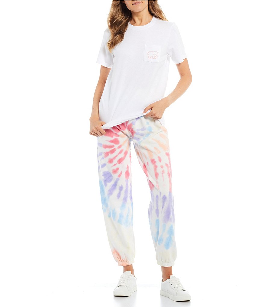 Ivory Ella Short-Sleeve Logo Graphic Pocket Tee