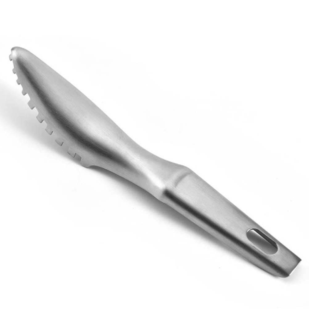 2pcs Household Kitchen Stainless Steel Scale Scraper Scale Remover Mannual Multifunctional Kitchen Gadget (Silver)