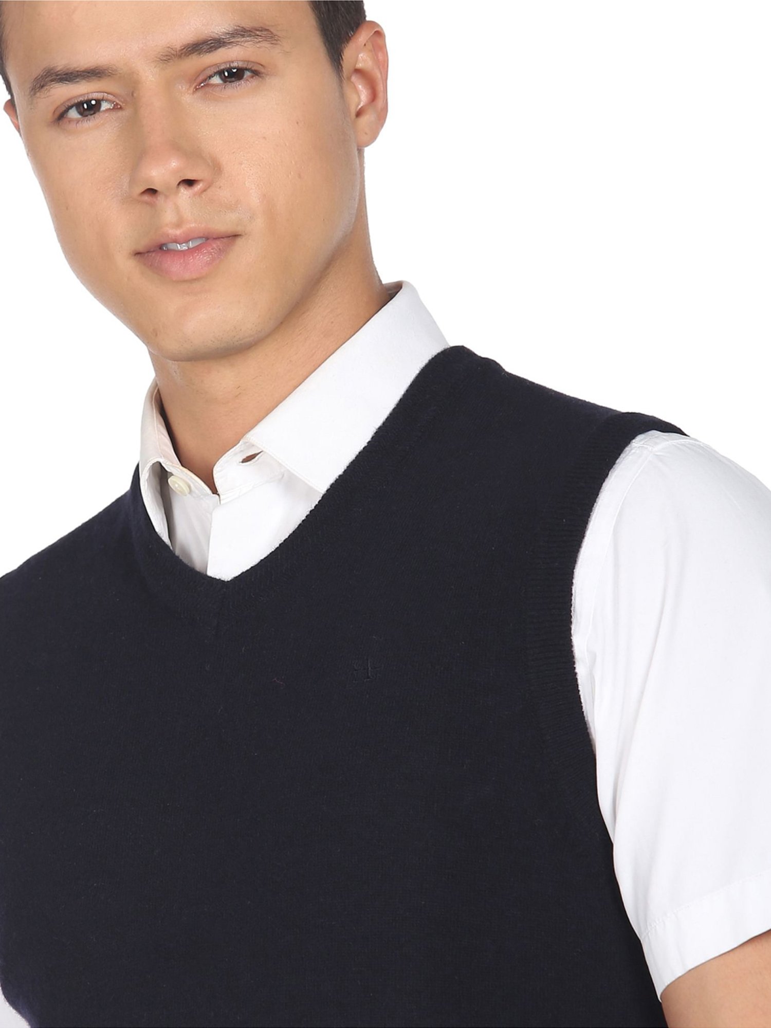 Arrow Sport Navy Regular Fit Sweater