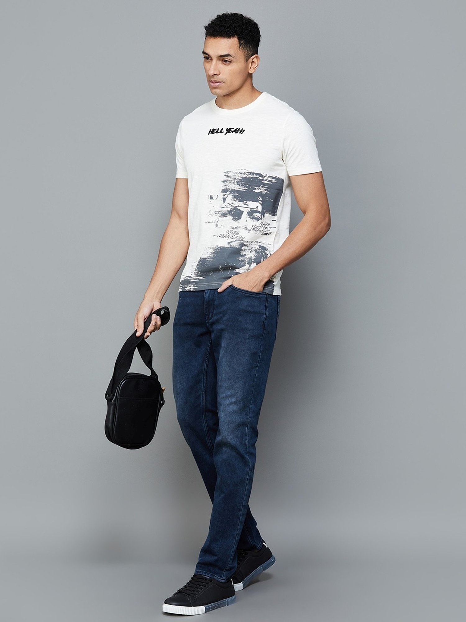 Sweet Dreams Dark Grey Regular Fit Crew T-Shirt