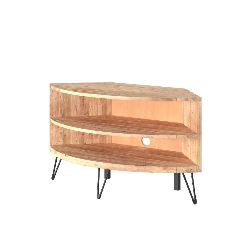 Altona Corner TV Stand for upto 42" Natural/Black - Summerland Home