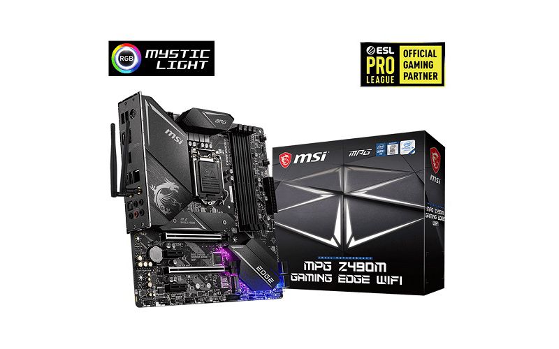 MSI MPG Z490M Gaming Edge WiFi Gaming Motherboard - Intel Chipset - LGA 1200 Socket - 128GB DDR4 SDRAM Supported - 4 x DIMM Memory slots