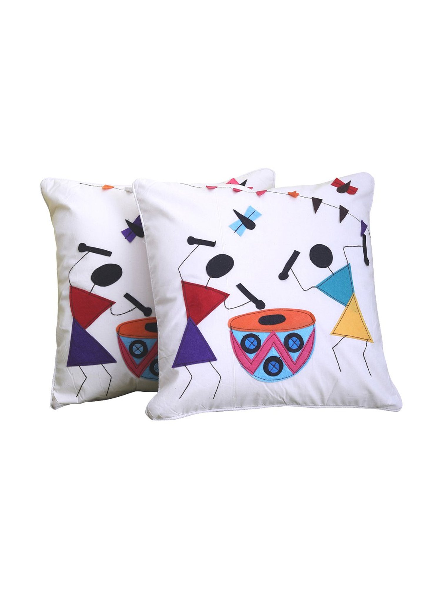 VarEesha Multicolor Cotton Cushion Cover - Set of 2