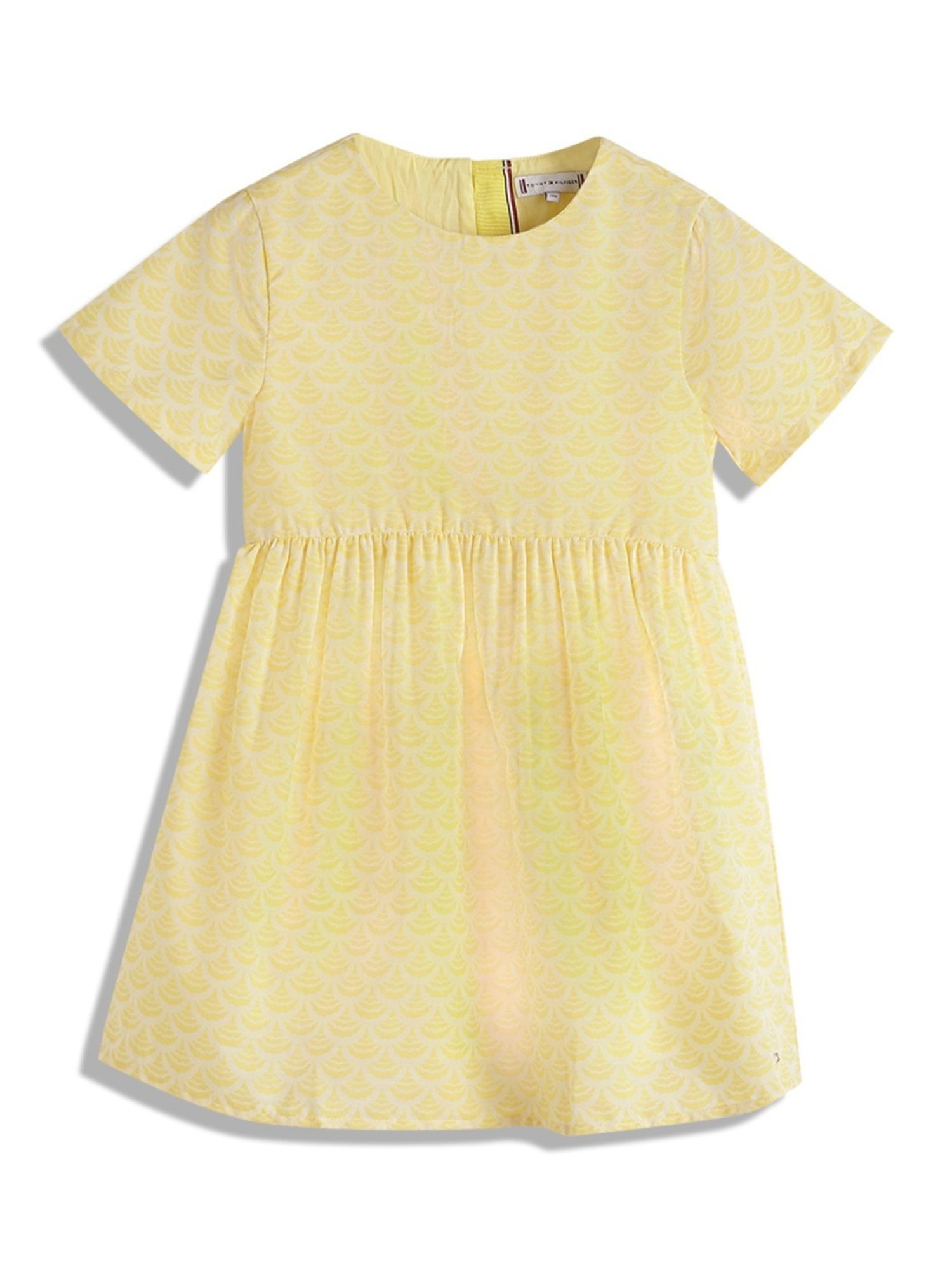 Tommy Hilfiger Kids Yellow Printed Fitted Fit Dress