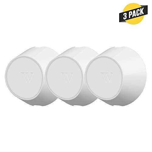 wasserstein indoor/outdoor magnetic wall mount compatible with arlo ultra  extra flexibility for your arlo ultra camera white, 3pack