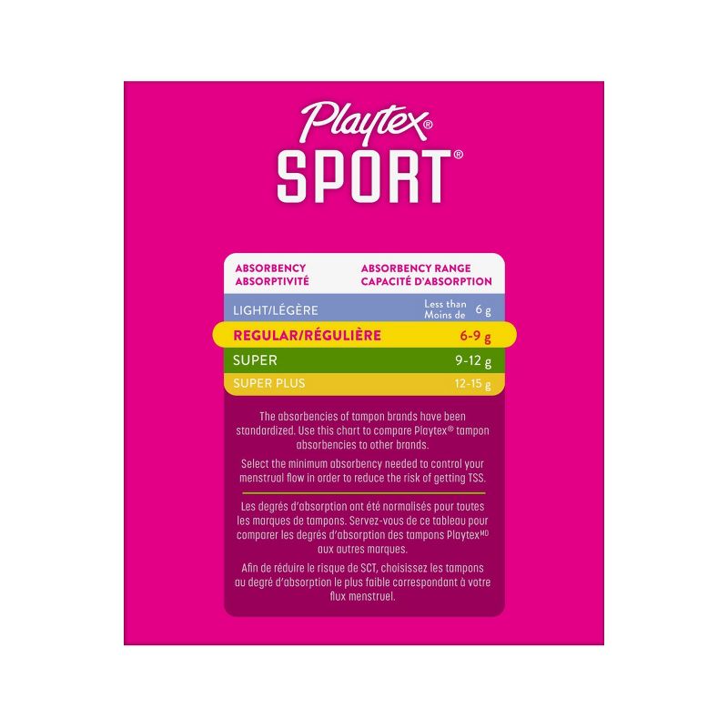 Playtex Sport Unscented Plastic Tampons - Regular - 48ct
