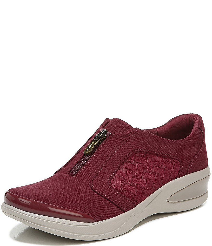 Bzees Florence Center Front Zip Slip-On Washable Sneakers